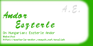 andor eszterle business card